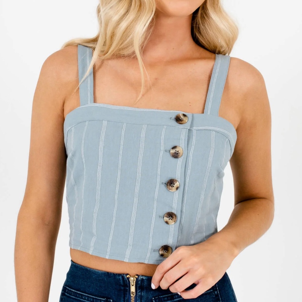 Tilly’s Striped Crop Tank Top